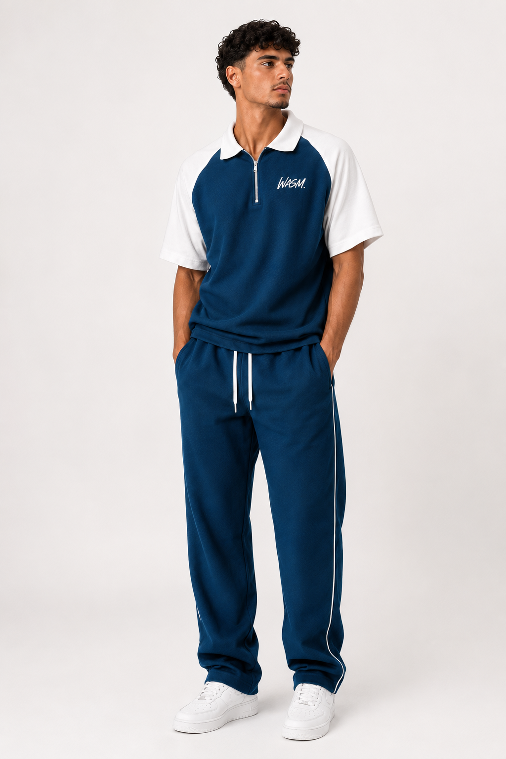 Ensemble WASM. Signature — Polo Zippé & Pantalon Oversize