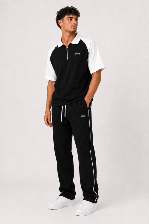 Ensemble WASM. Signature — Polo Zippé & Pantalon Oversize